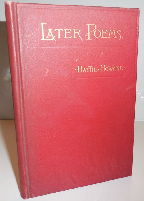 Item #28911 Later Poems. Hattie Howard.