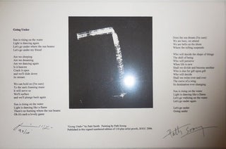 Item #29001 Going Under (Signed Broadside Poem). Patti Smith, Path Soong