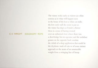 Item #29479 Imaginary Rope (Poetry Postcard. C. D. Tungsten Press - Wright