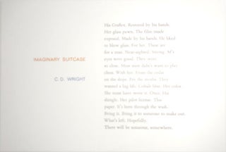 Item #29480 Imaginary Suitcase (Poetry Postcard. C. D. Tungsten Press - Wright