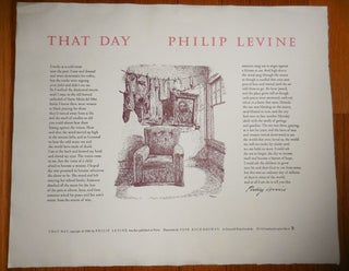 Item #29688 That Day (Signed Broadside Poem). Philip Levine