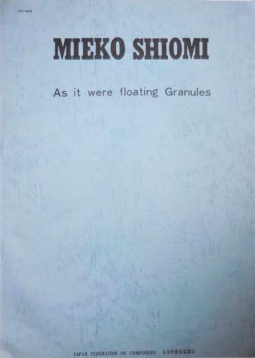Item #30018 As It Were Floating Granules. Mieko Fluxus - Shiomi.