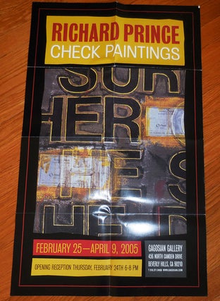 Item #30115 Check Paintings (Art Exhibition Announcement Poster). Richard Art Poster - Prince