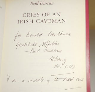 Cries of an Irish Caveman - New Poems (Inscribed)