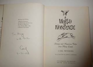 A World of Nonsense (Inscribed by Withers)