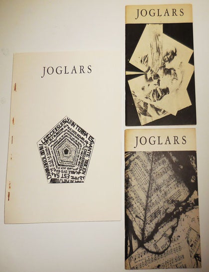 Image 1 of 1 for Item #30227 Joglars # 1-3 (All Published). Clark Complete Sets - Coolidge, Michael Palmer, George, Kenneth Rexroth John Cage, Michael Palmer, Stan Brakhage, John Wieners, Gary Snyder, Bernadette Mayer, Ian Hamilton Finlay, John Furnival.