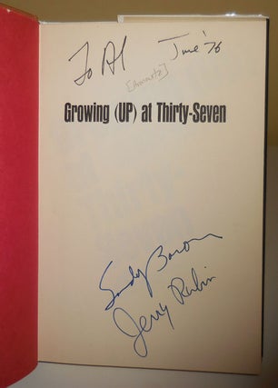Growing (Up) at 37 (Inscribed to Al Aronowitz)