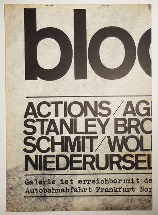 Item #30281 Bloomsday 64: Actions, Agit-Pop, De-collage, Happenings, Texte : Stanley Brouwn,...