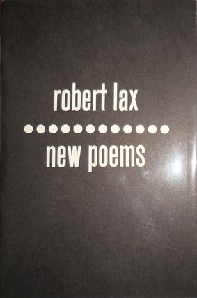 Item #30569 New Poems. Robert Lax