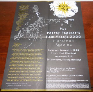 Item #30724 The Poetry Project's New Year's 2000 Marathon Reading 2000 Poster / Flyer. Douglas...