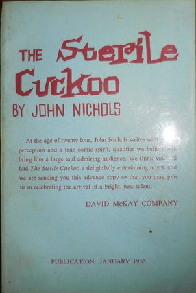 Item #30904 The Sterile Cuckoo. John Nichols
