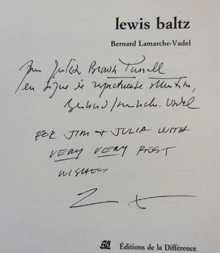 Lewis Baltz (Inscribed by Both Photographer and Author)