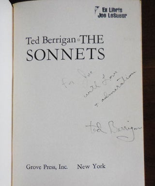 The Sonnets (Inscribed Association Copy)