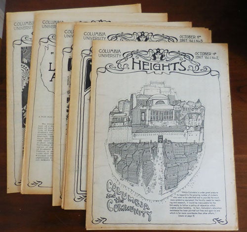 Item #31087 Columbia University Heights Vol. 1 # 2, 3, 4, 6, 7, and 8 (Six Issues). Rick Underground Newspapers - Brightfield, Larry, Susskind, Michael, March, A. Bruce, Goldman, Staff Al Weber.
