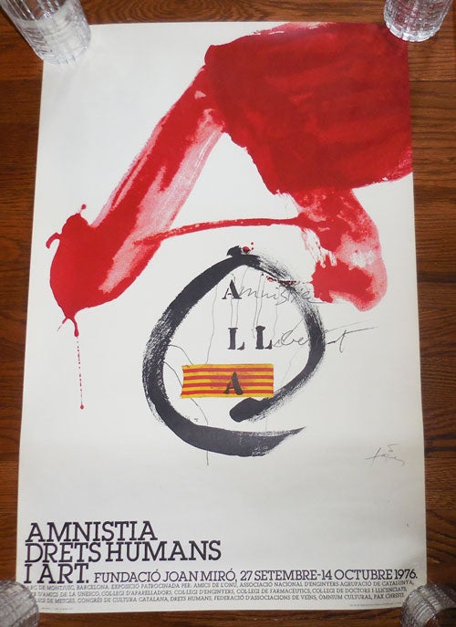 Item #31193 Amnistia Drets Humans I Art (Poster). Antonio Art Poster - Tapies.