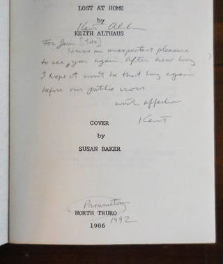 Lost At Home (Signed by Both Poet and Artist and Inscribed by Althaus)