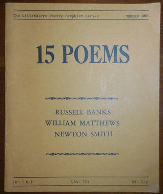 Item #31276 15 Poems. Russell Banks / William Matthews / Newton Smith