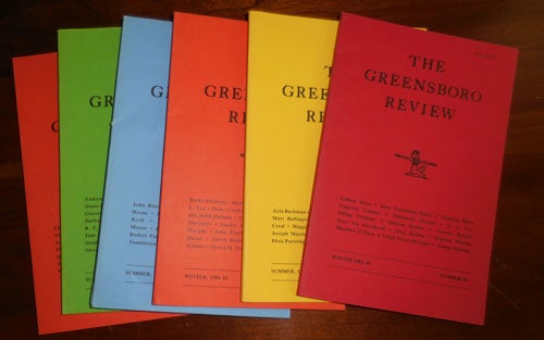 Item #31328 The Greensboro Review #35, 36, 37, 38, 40, 41 (Six Issues). Lewis Nordan, Peter, Wild, Darcy, Steinke, John, Dufresne, Greg, Kuzma.