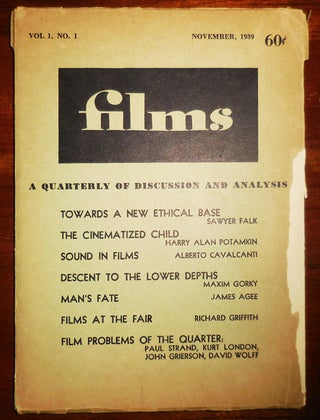Item #31419 Films A Quarterly of Discussion and Analysis Vol. 1 No. 1. Lincoln Film - Kirstein,...