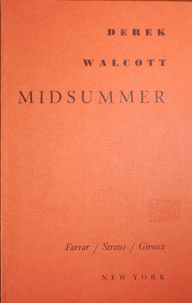 Item #31690 Midsummer (Uncorrected Proof). Derek Walcott