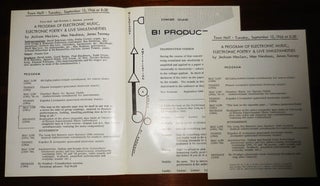 Item #31700 A Program of Electronic Music, Electronic Poetry & Live Simultaneities (Town Hall...