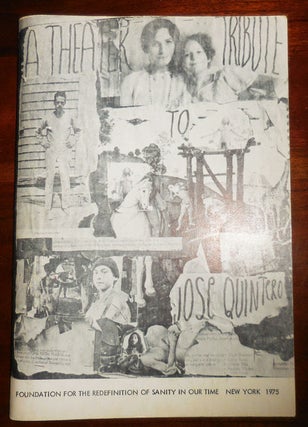 Item #31854 A Theater Tribute To Jose Qunitero (Signed by Burch on the rear cover). Claire Burch...