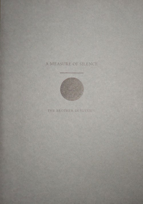 Item #32189 A Measure of Silence - Works on Paper by Jon Beacham. Jon Fine Press - Beacham.