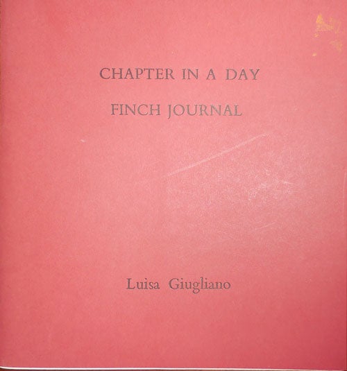 Item #32267 Chapter In A Day Finch Journal. Luisa Giugliano.