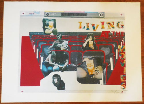 Item #32314 Living At The Movies (Original Inscribed Silkscreen). Larry Silkscreen - Rivers.