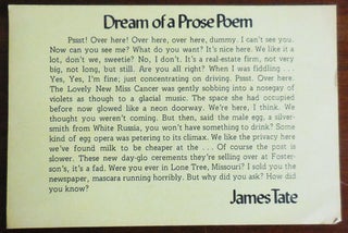 Item #32409 Dream of a Prose Poem (Poetry Postcard). James Tate