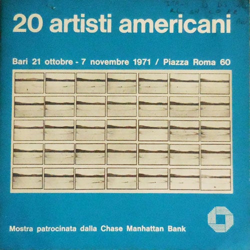 Item #32440 20 Artisti Americani. Pietro Art - Marino, Mel Bochner Carl Andre, Donald Judd, Michael Heizer.