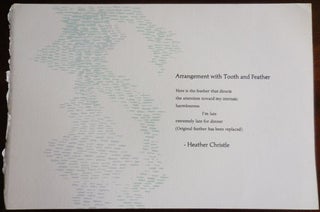 Item #32454 Arrangement with Tooth and Feather (Poetry Broadside). Heather Christle