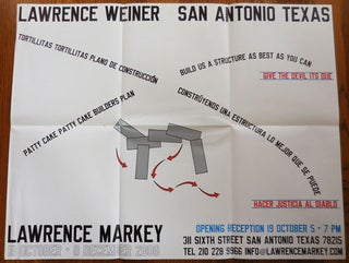 Item #32474 Lawrence Weiner San Antonio Texas (Lawrence Markey Gallery Exhibition Announcement...