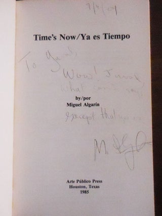 Time's Now / Ya Es Tiempo (Inscribed)