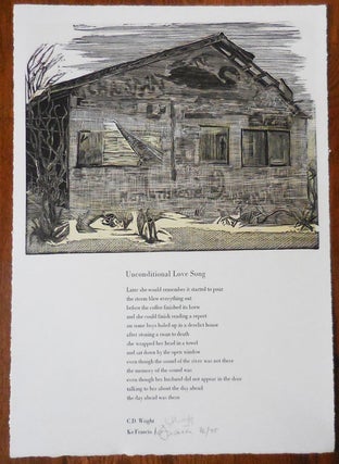 Item #32693 Unconditional Love Song (Poetry Broadside Signed by both Poet and Artist). C. D. with...