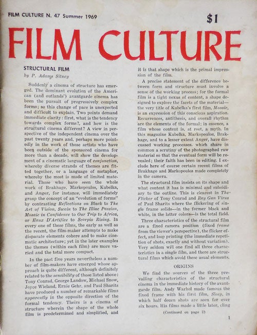 Item #32718 Film Culture Number 47. Jonas Film Magazine - Mekas.