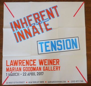 Item #32779 Inherent Innate Tension (Exhibition Announcement Poster). Art Poster - Lawrence Weiner