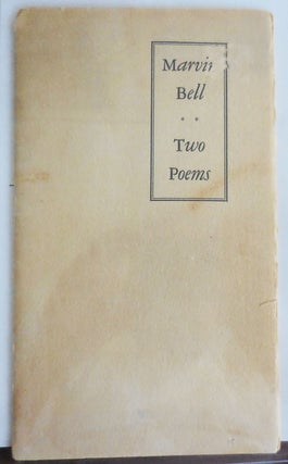 Item #32826 Two Poems. Marvin Bell