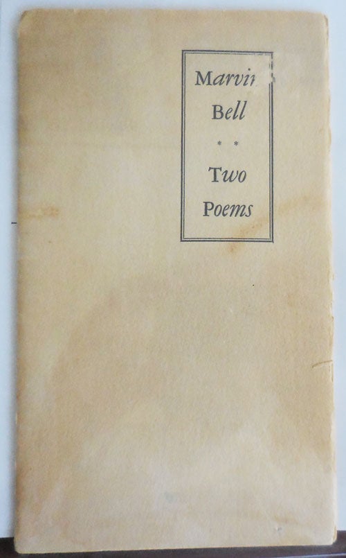 Item #32826 Two Poems. Marvin Bell.