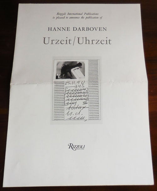Item #32843 Urzeit / Uhrzeit [Publisher Announcement Prospectus]. Hanne Art - Darboven.