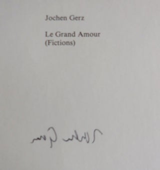 Le Grand Amour (Fictions) (Signed by Artist)