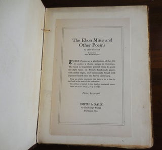 The Ebon Muse and Other Poems