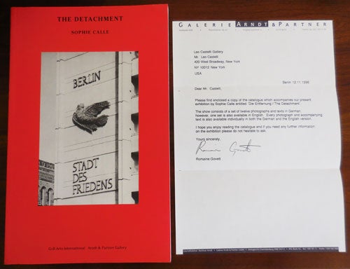 Item #32917 The Detachment / Die Entfernung (with Letter). Sophie Artist Book - Calle.