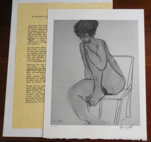 Item #33174 In Search of Eros (Signed Limited Drawing). Lawrence Beats - Ferlinghetti.