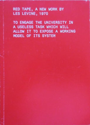 Item #33218 Red Tape, A New Work By Les Levine, 1970. Les Artist Book - Levine