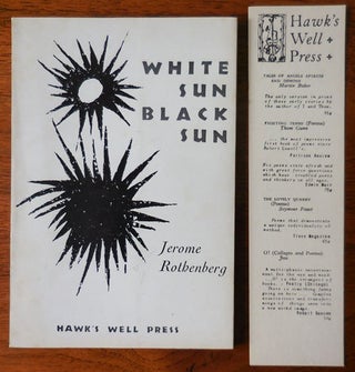Item #33267 White Sun Black Sun. Jerome Rothenberg