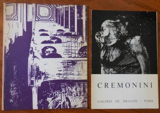 Item #33282 Cremonini Peintures Recentes (with Additional Gallery Promotional Card). Art - Cremonini