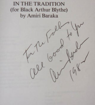 In The Tradition (for Black Arthur Blythe) (Inscribed)