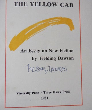 The Yellow Cab - An Essay on New Fiction (Signed)