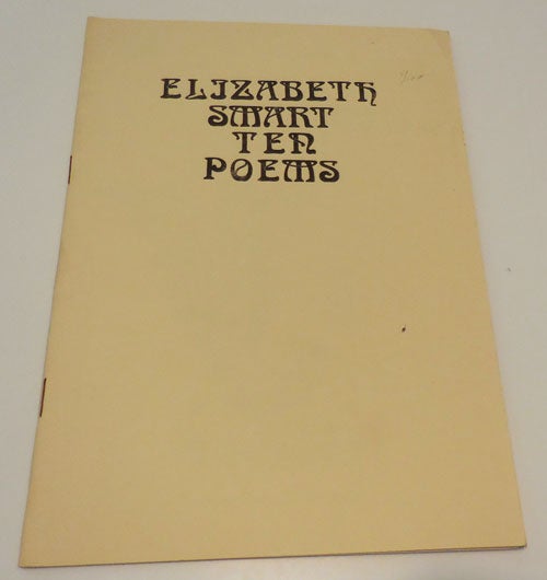 Item #33771 Ten Poems. Elizabeth Smart.